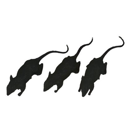 Fekete patkányok 6cm 3db