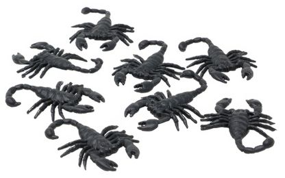 Fekete skorpiók 6cm 8db