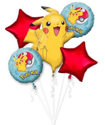 Balónová kytica Pokémon 5ks
