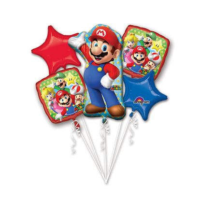 Léggömbcsokor Super Mario 5db
