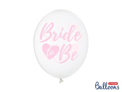 Léggömbök Bride to Be rózsaszín 30cm 6db