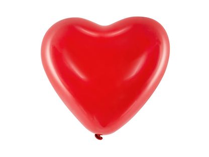 Léggömbök piros szív standard 25cm 6db