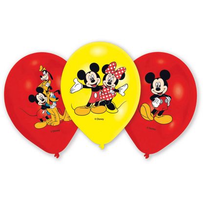 Léggömbök Mickey Mouse Colors 27cm 6db