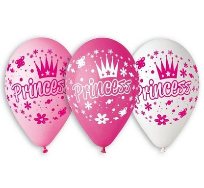 Léggömbök Princess rózsaszín mix 30cm 5db