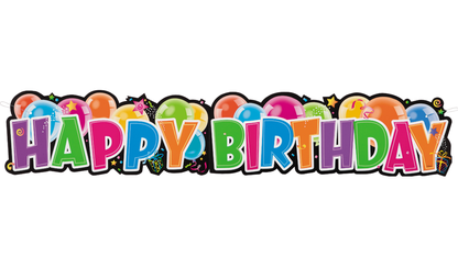 Betűfüzér Happy Birthday balloons 135cm