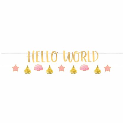 Betűfüzér Hello World Baby Girl 176cm