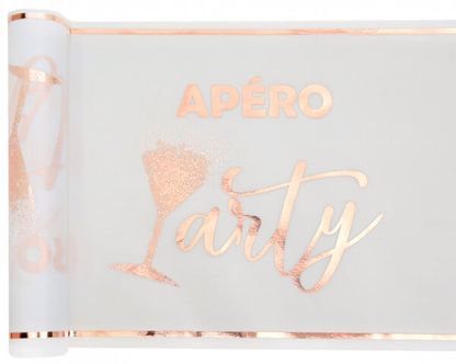 Asztali futó Apero Party rózsaszín-arany 30cmx5m