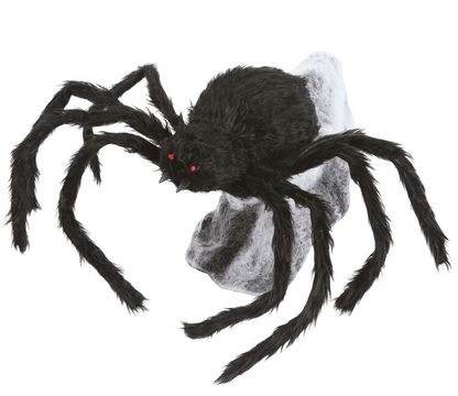 Szőrös pók pókhálóval és hatásokkal 70cm