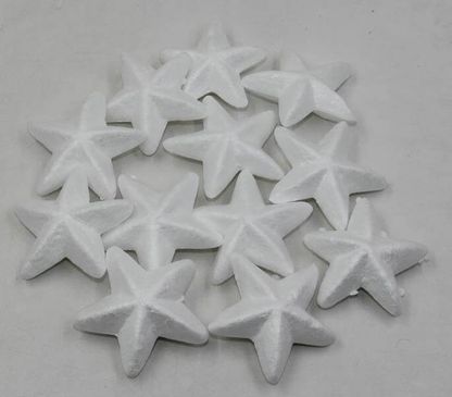 Polisztirol csillagok dekorációhoz 6cm 6db