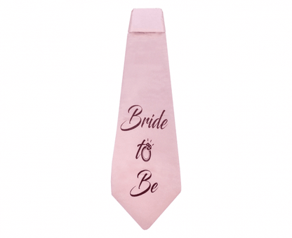 Női nyakkendő Bride to be rózsaszín