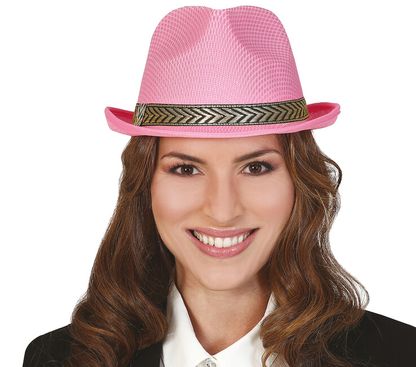 Női gengszter kalap rózsaszín