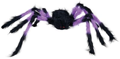 Dekorációs pók fekete-lila 75 cm