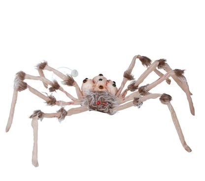 Dekorációs pók szürke piros szemekkel 100 cm