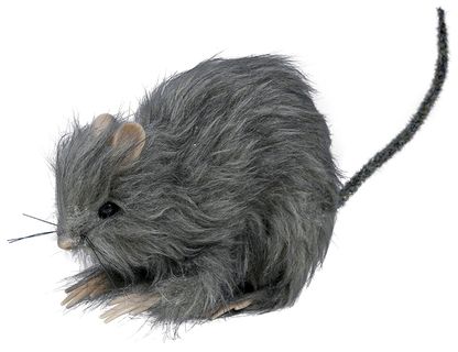 Dekoráció Patkány szürke 15 cm