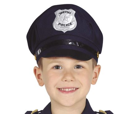 Gyerek rendőrsapka kék jelvénnyel