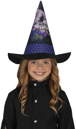 Gyerek boszorkány kalap éjféli Halloween