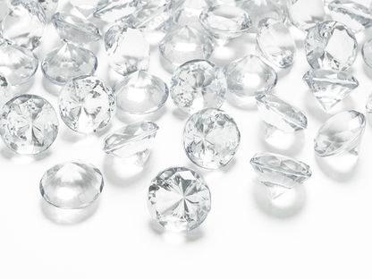 Színtelen dekoratív gyémántok 10db