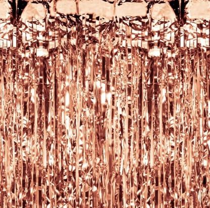 Hosszú parti függöny rózsaszín arany 100x250cm