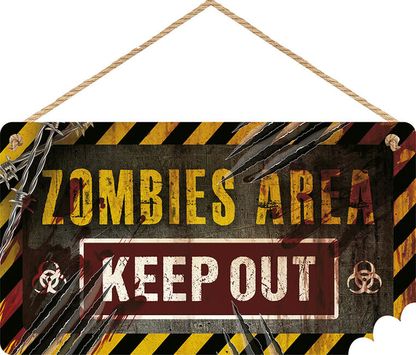 Tábla ajtóra Zombie Are Keep Out 35x20cm