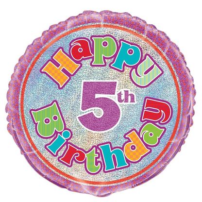 Fólia léggömb 5 Happy Birthday 45cm