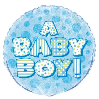 Fólia léggömb Baby Boy Prism 45cm