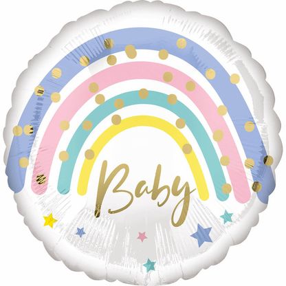 Fólia léggömb Baby Rainbow Star 45cm