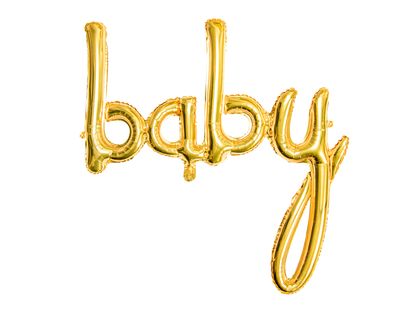 Léggömb banner Baby arany 73x75cm