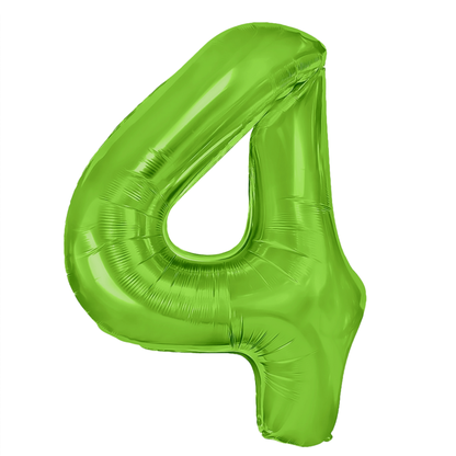 Fólia léggömb szám 4 zöld 100cm