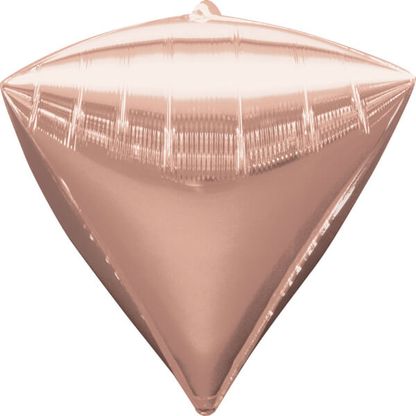 Fólia léggömb Gyémánt rózsaszín-arany 40cm