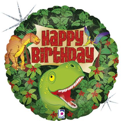 Fólia léggömb Dinoszaurusz Happy Birthday 46cm