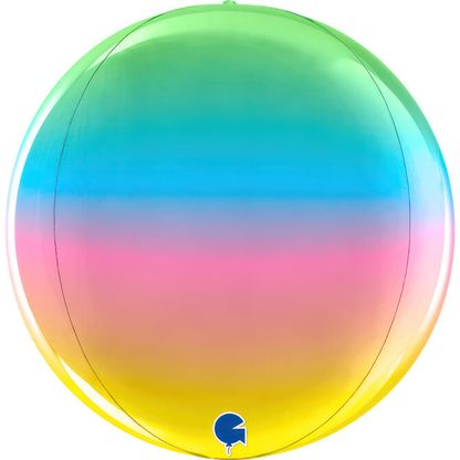 Fólia léggömb Gömb szivárvány színű 40cm