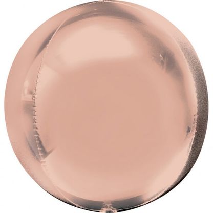 Fólia léggömb Gömb rózsaszín arany 40cm