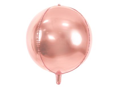 Fólia léggömb Gömb rózsaszín-arany 40cm