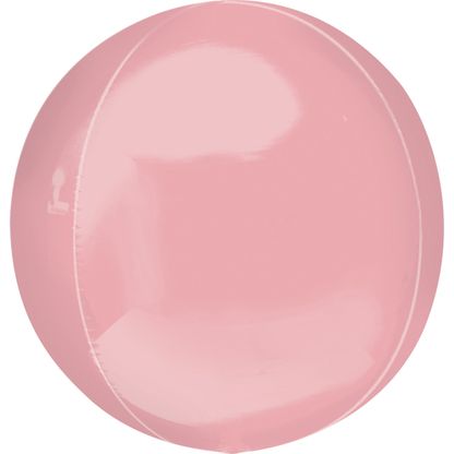 Fólia léggömb gömb világos rózsaszín 38x40cm