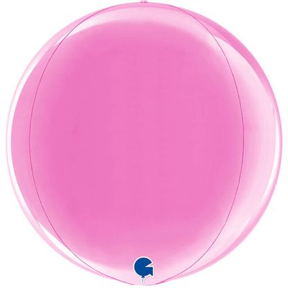 Fólia léggömb Gömb sötét rózsaszín 38cm