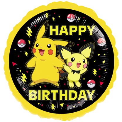 Happy Birthday Pokémon Pikachu és Pikchu 43cm