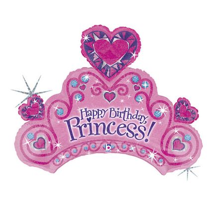 Fólia léggömb Happy Birthday Princess 86cm