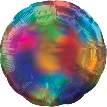 Fólia léggömb holografikus szivárványos 45cm
