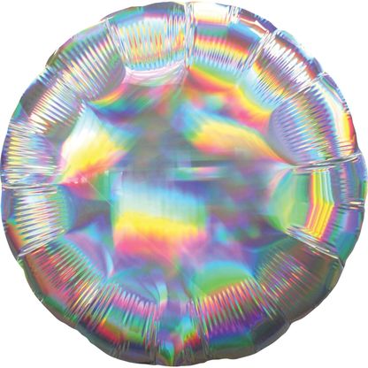 Fólia léggömb holografikus ezüst 45cm
