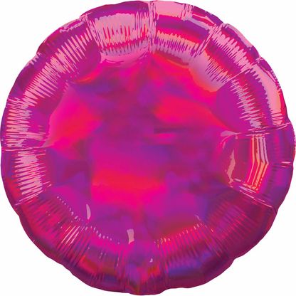 Fólia léggömb holografikus sötét rózsaszín 45cm