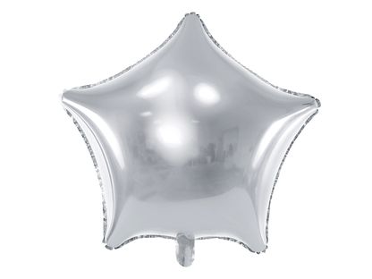 Fólia léggömb Csillag ezüst 48cm