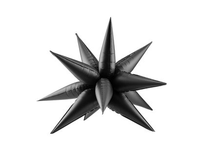 Fólia léggömb fekete csillag 3D 70cm