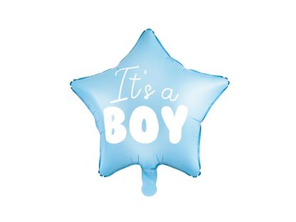 Fólia léggömb csillag It´s a boy világoskék 48cm