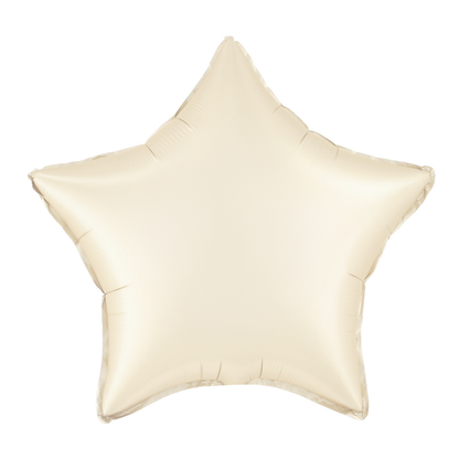 Fólia léggömb csillag krémszínű 45cm