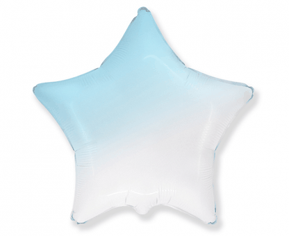 Fólia léggömb csillag kék-fehér 45cm