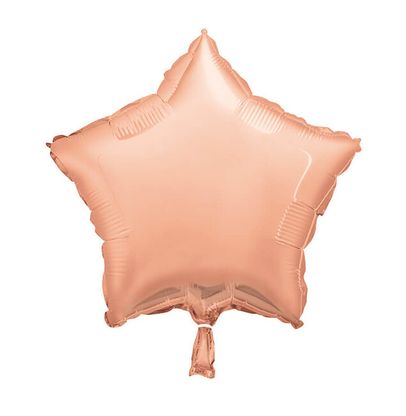 Fólia léggömb csillag rózsaszín-arany 45cm