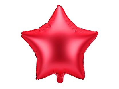 Fólia léggömb csillag szatén piros 48cm