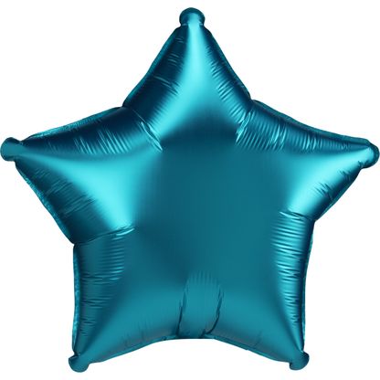 Fólia léggömb csillag Satin Luxe kék 48cm
