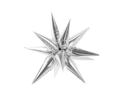 Fólia léggömb ezüst csillag 3D 70cm
