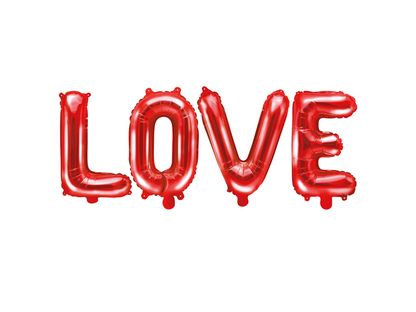 Léggömb banner Love piros 140cm